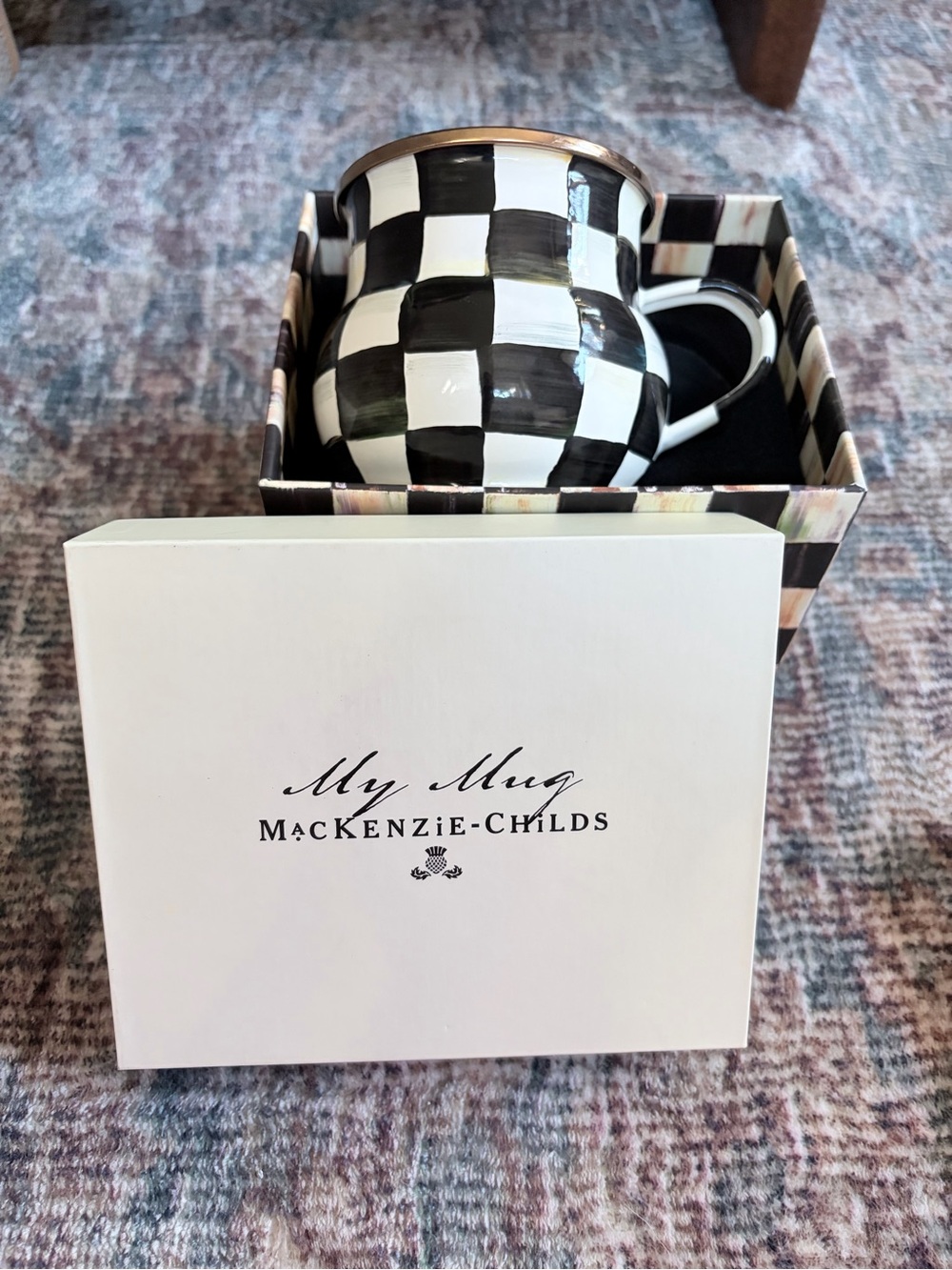 Mackenzie Childs Courtly Check Mug